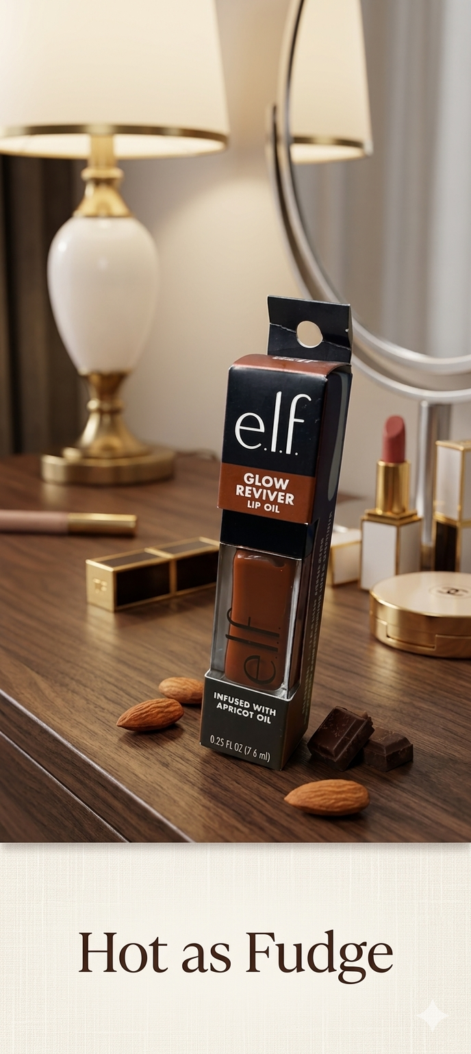 Lip oil elf Tono hot as fudge